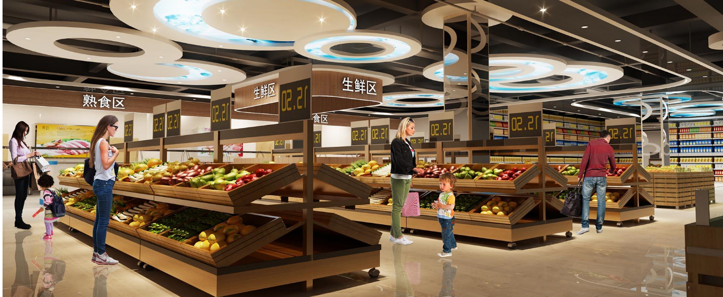 超市装修设计的四大要点【北京商铺装修】亮点万利